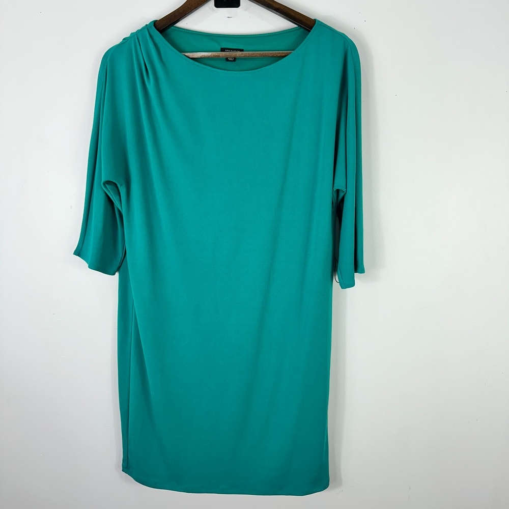 Ann Taylor Sheath Dress Womens Small Green Minimalist Career‎ Office Capsule